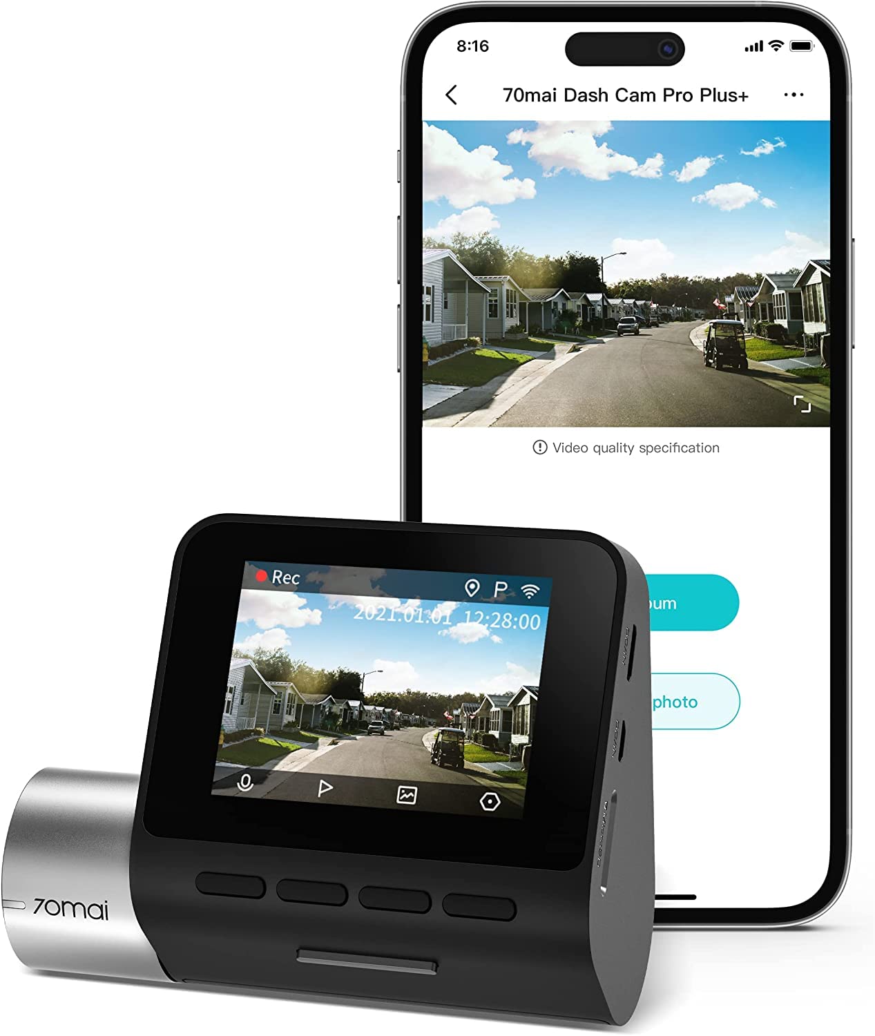 Premium 70mai A500S GPS Dash Cam – 1944P Ultra HD with ADAS