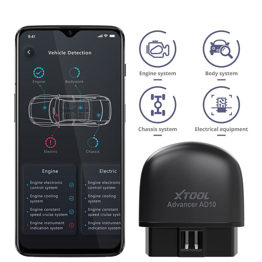 Premium XTOOL AD10 Bluetooth OBD2 Diagnostic Scanner