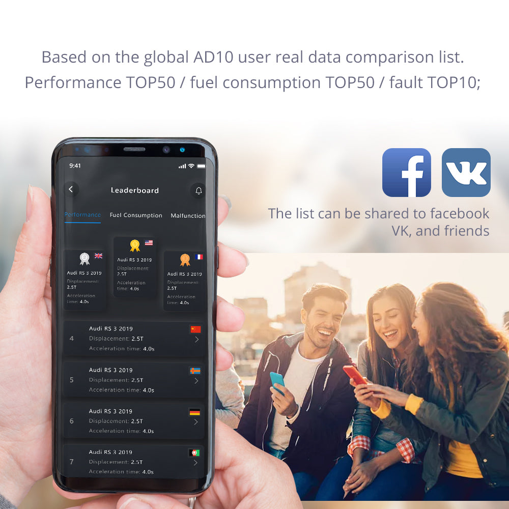 Premium XTOOL AD10 Bluetooth OBD2 Diagnostic Scanner